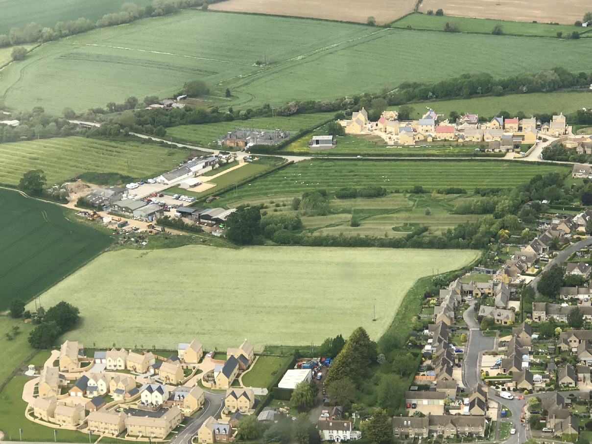 Aerial View of Willersey, UK