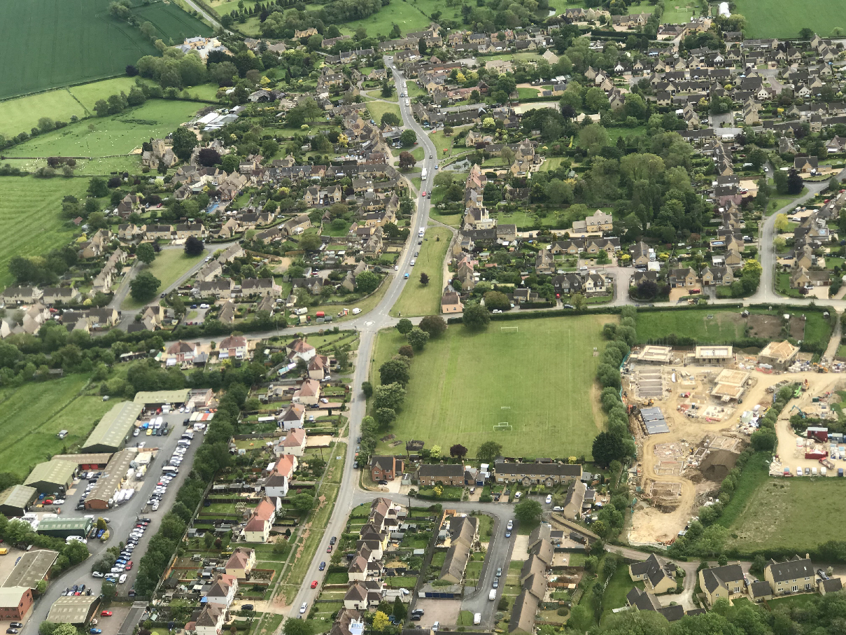 Aerial View of Willersey, UK
